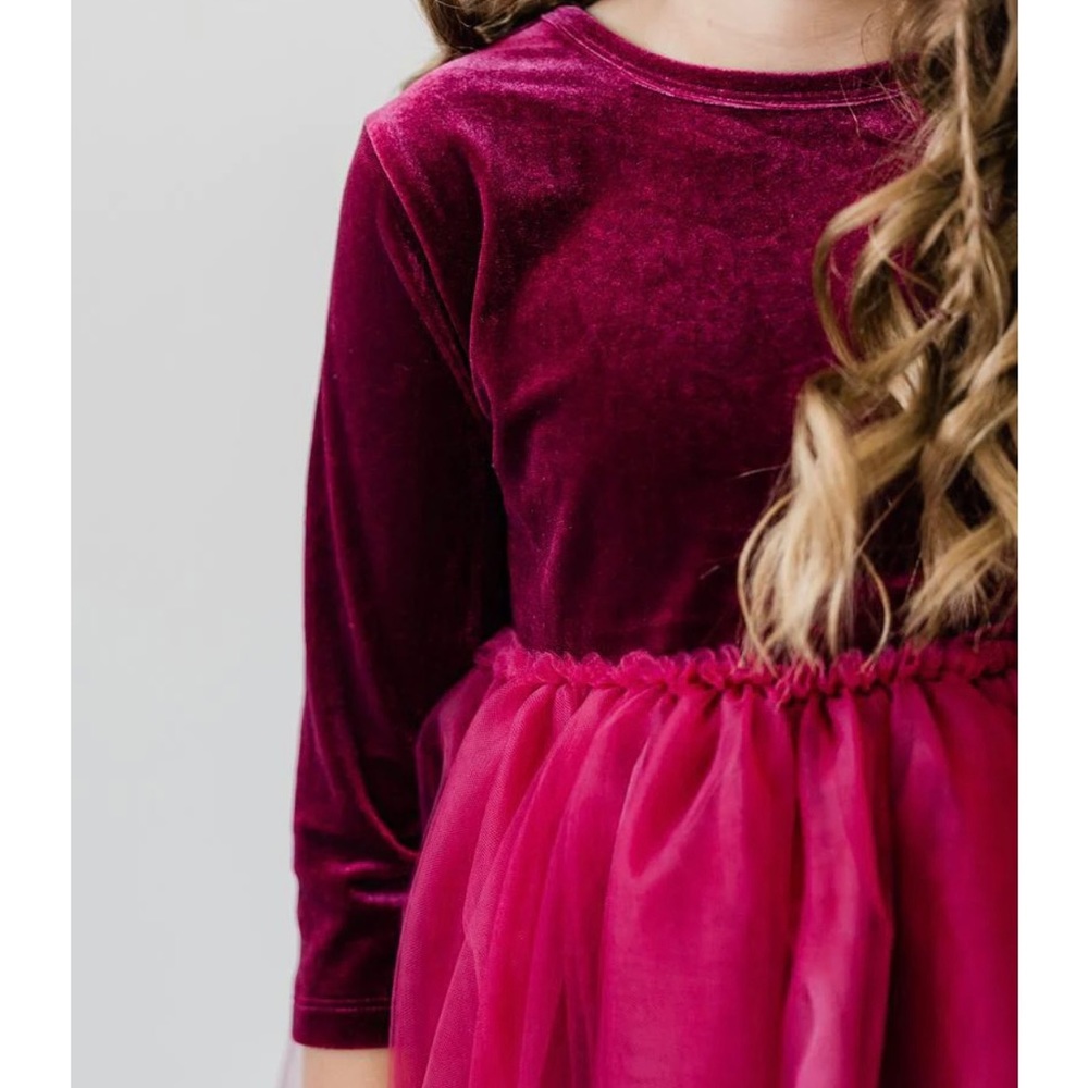 NWT Mila & Rose Cranberry Velvet Tutu Dress 3T SOLD OUT ONLINE!